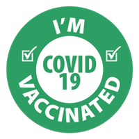 I'm Vaccinated Stickers - Green